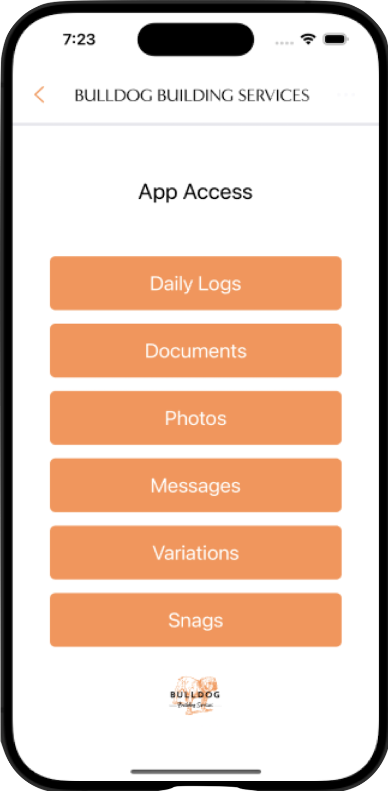 Bulldog Kitchens - iOS Application