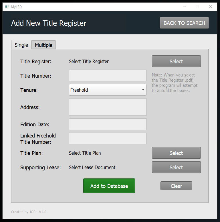 Land Registry: Document Management Software